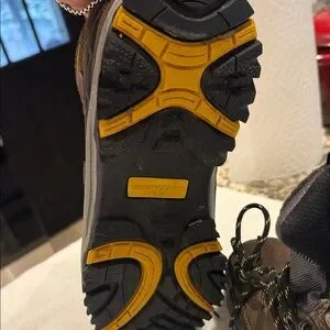 Skechers Brown Suede Hiking Boots with Yellow Trim (worn once) Skechers | Shoes | Skechers Brown Suede Hiking Boots With  main image 3